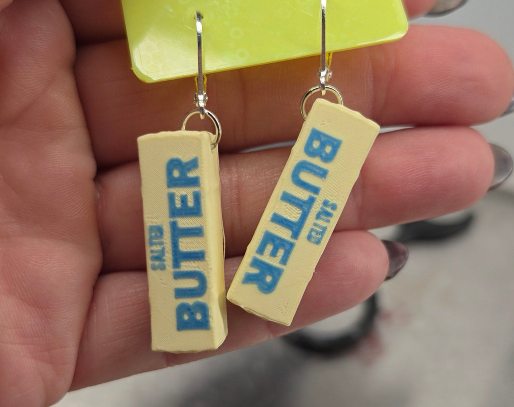 Stick of butter earrings!