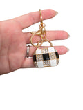 Add on - checker handbag key chain