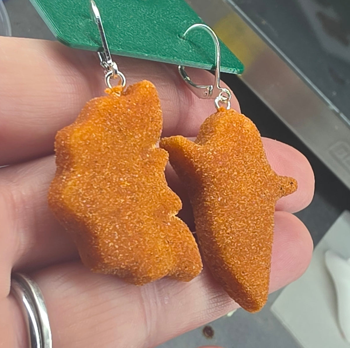 Limited Edition- Spooky nugget dangle earrings