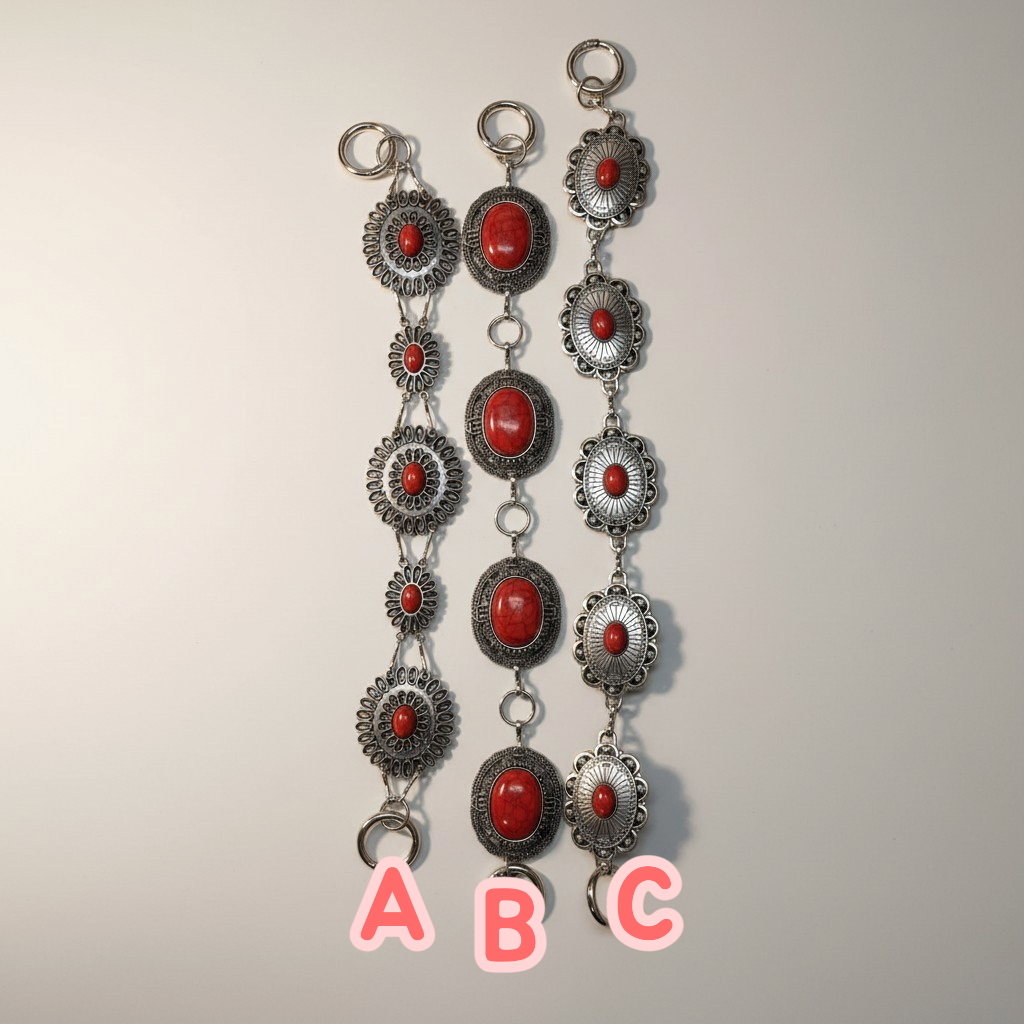 RED Concho purse chains