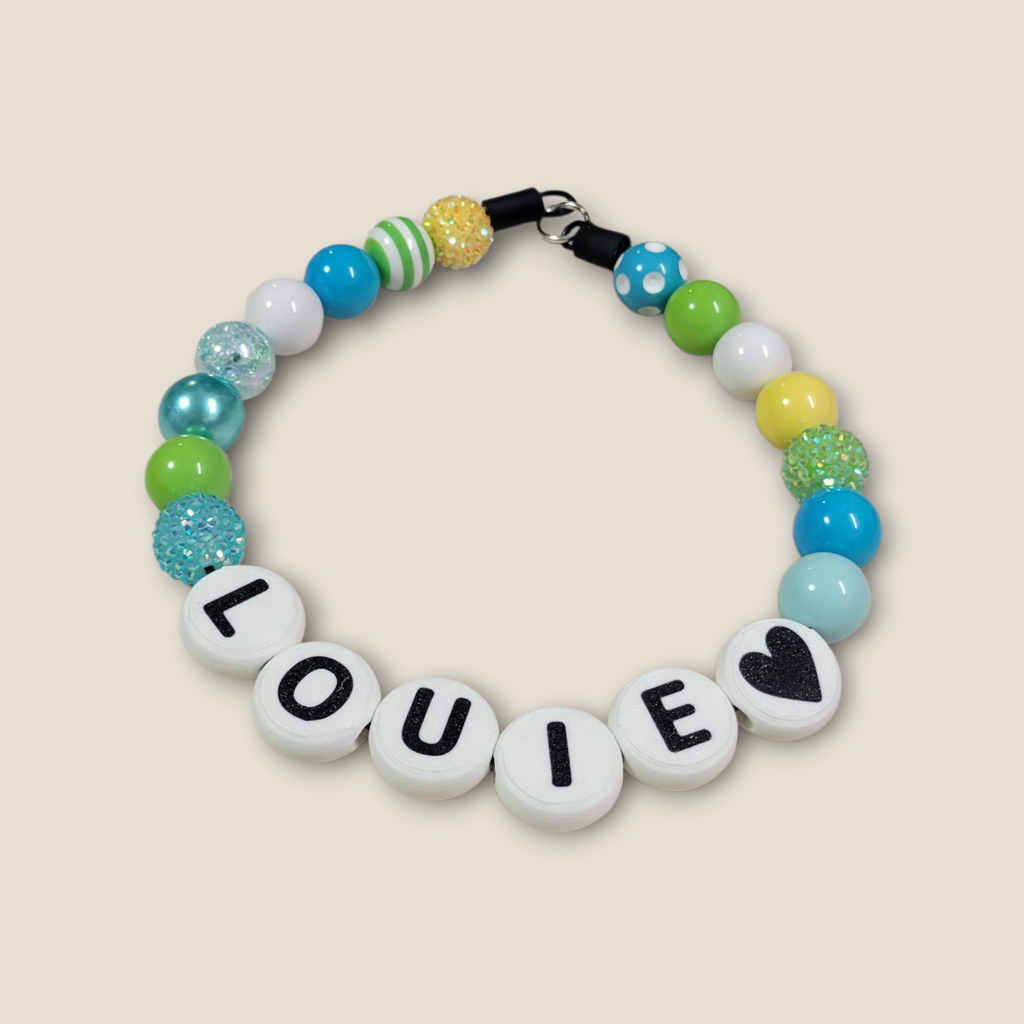 3d printed / color beaded friendship bracelet dog collar