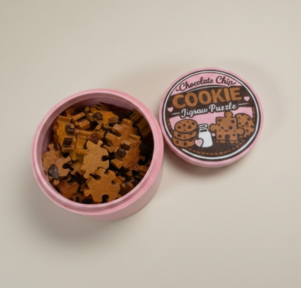 3d printed chocolate chip cookie jigsaw puzzle