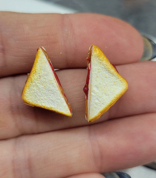 Peanut butter and jelly stud earrings