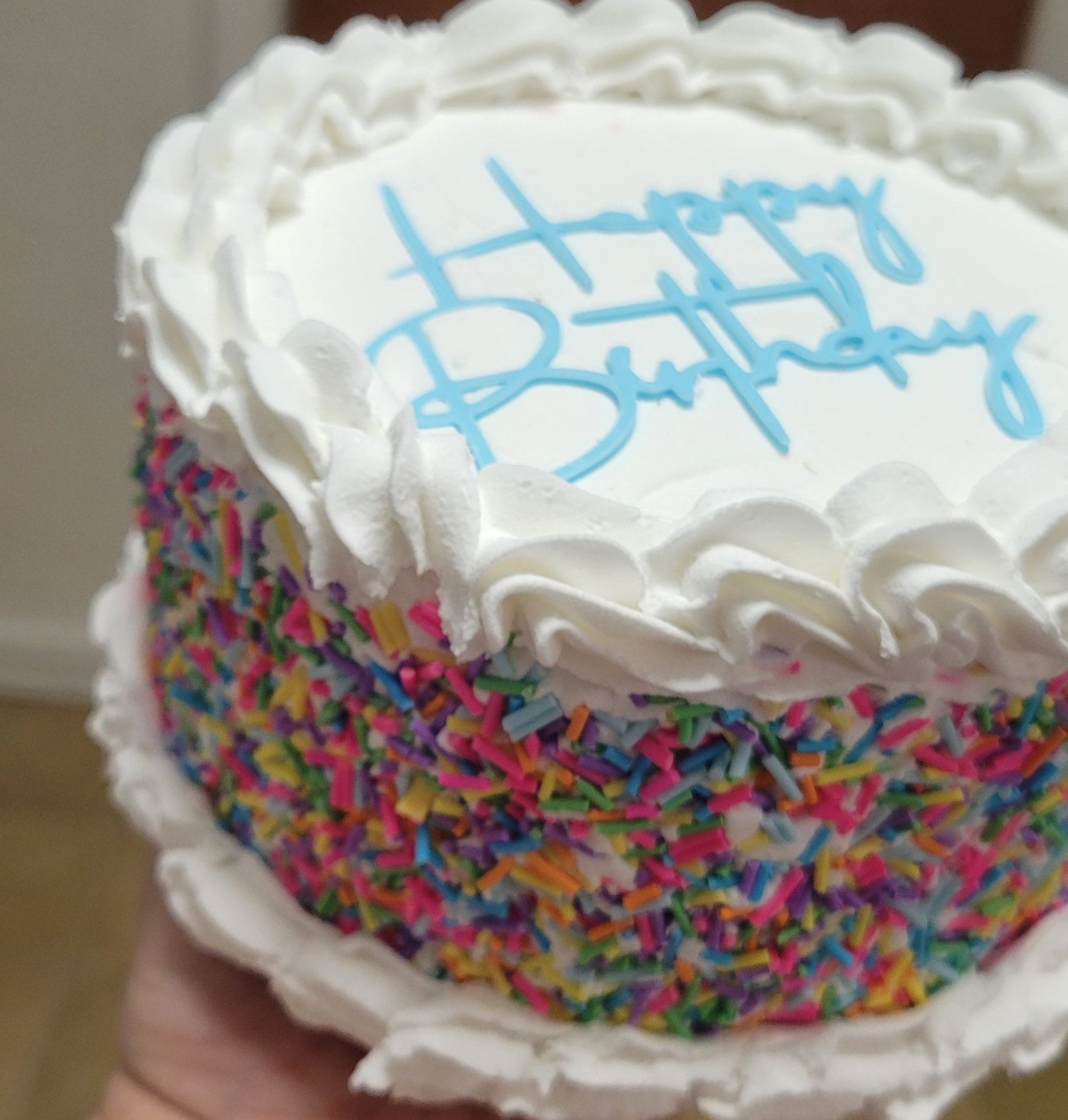 Zero calorie faux 6" forever birthday cake VANILLA