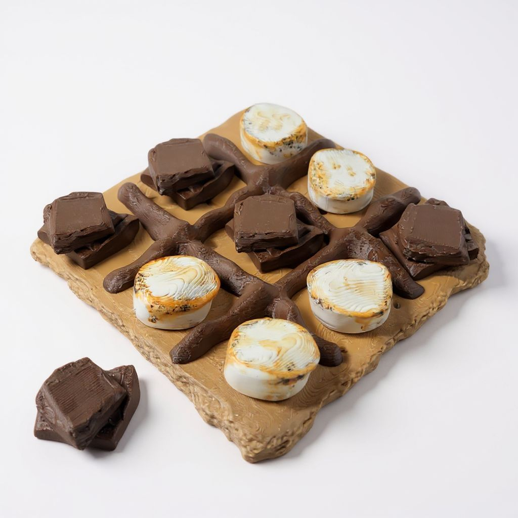 3D printed Travel tic tac toe - S'mores edition