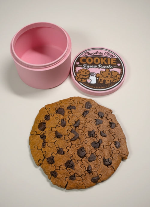 3d printed chocolate chip cookie jigsaw puzzle