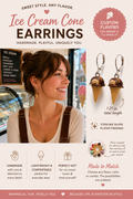 Ice cream cone earrings - totally customizable