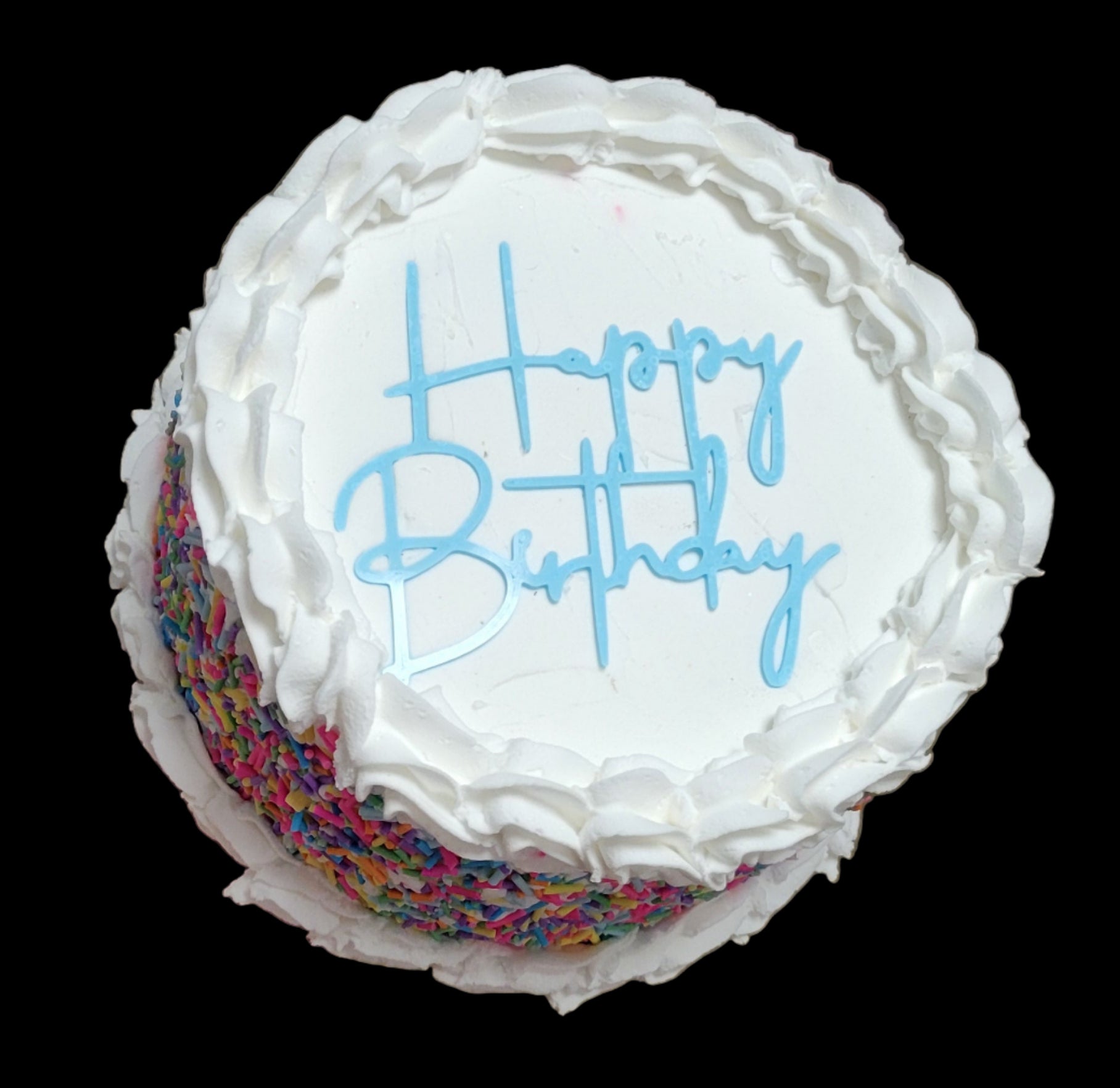 Zero calorie faux 6" forever birthday cake VANILLA